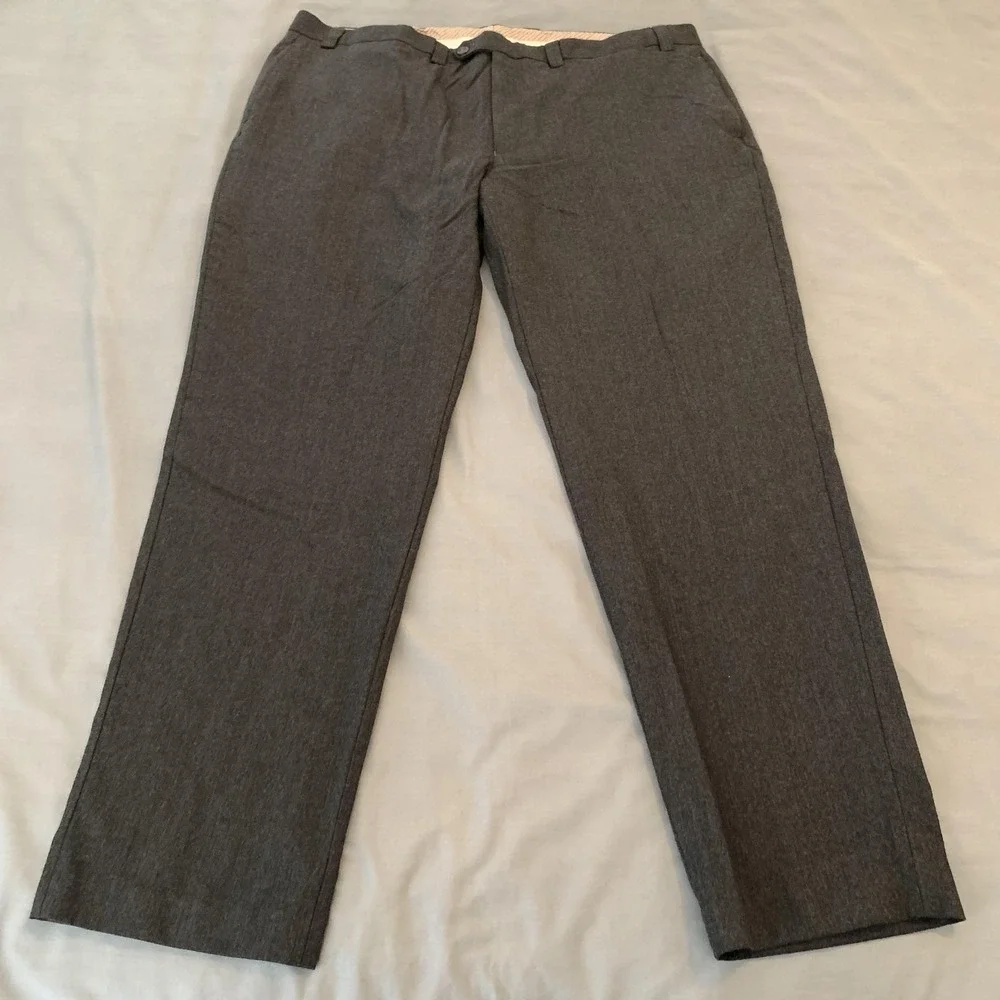 Lauren Ralph Lauren Pants Mens 42x32 Gray Wool Flat Front Straight Leg Dress